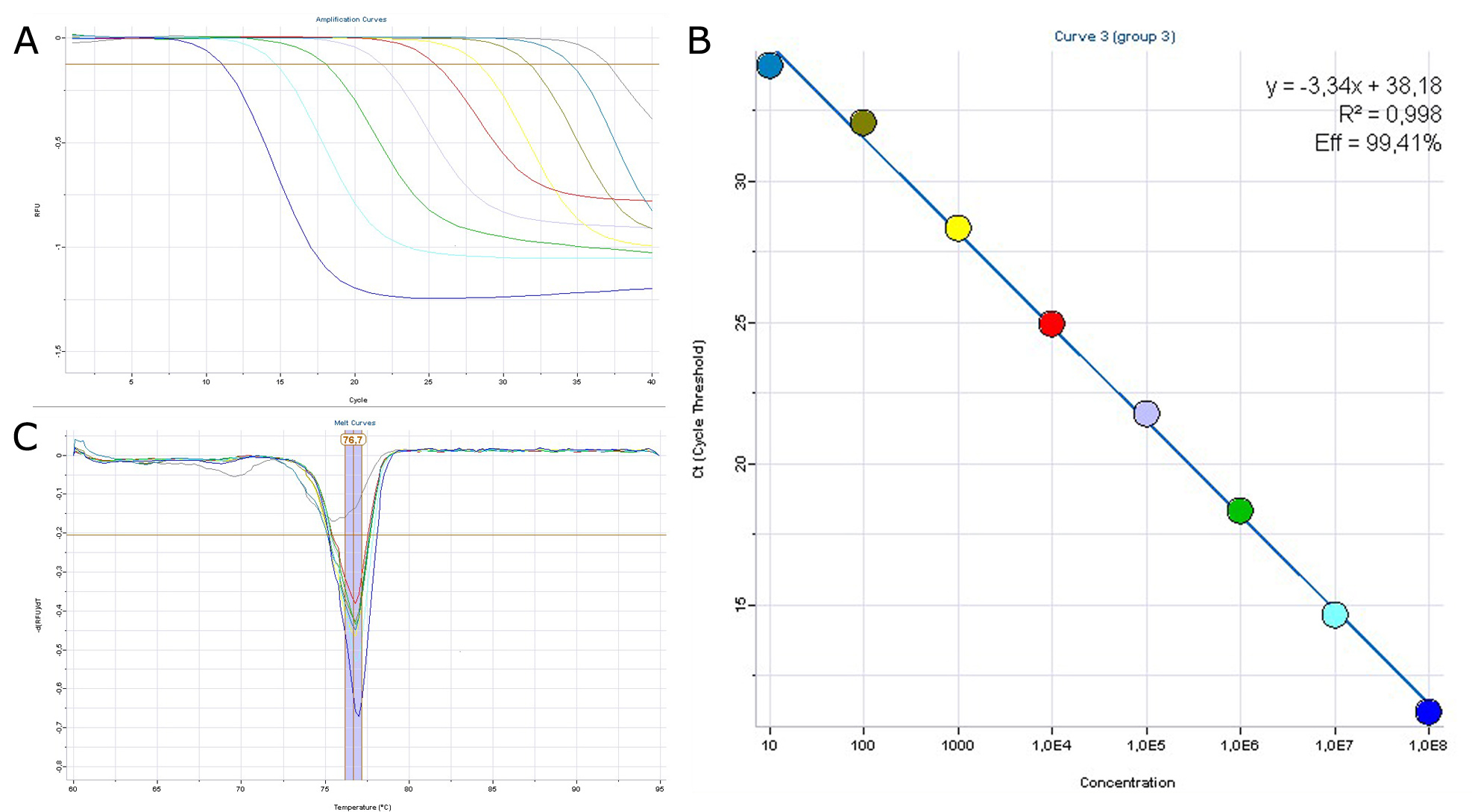 Real-time PCR analysis of PCV2 DNA.